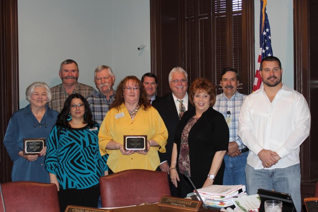 Members of the Courthouse Christmas Committee Honored at Parker County Commissioners Court Meeting